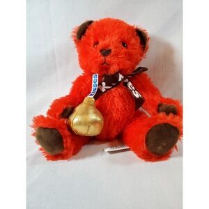 Hershey's Valentine Red Teddy Bear Plush w/ Gold Kiss Y2K 2000s Stuffed Animal